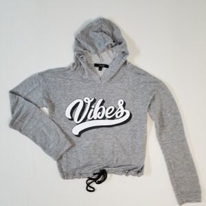 SWS Cropped Hoodie With Drawstring, Size Small